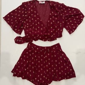 2 piece set - top & shorts